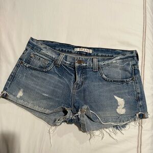 J brand  cufed distressed jean shorts